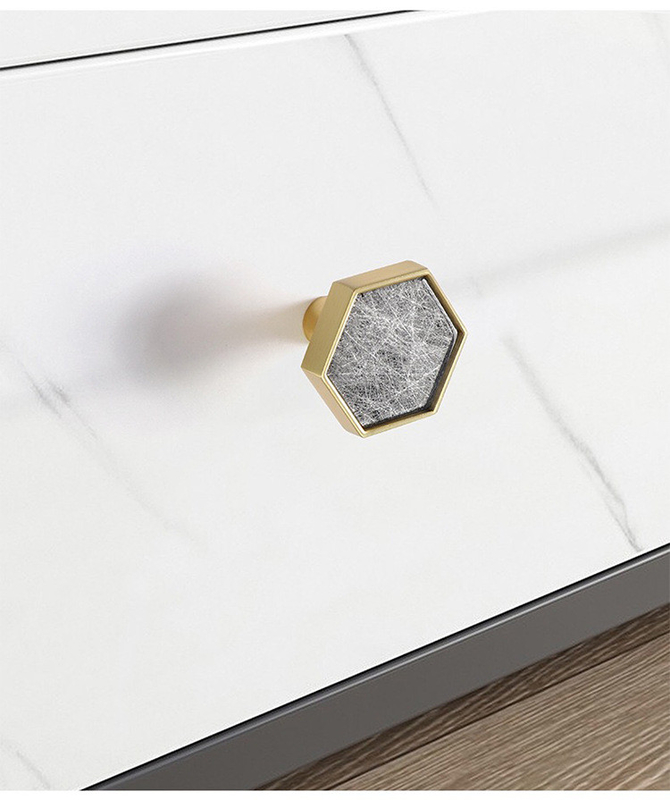 亜鉛合金の六角ノブの花の家の装飾のハンドルおよび家具の付属品
