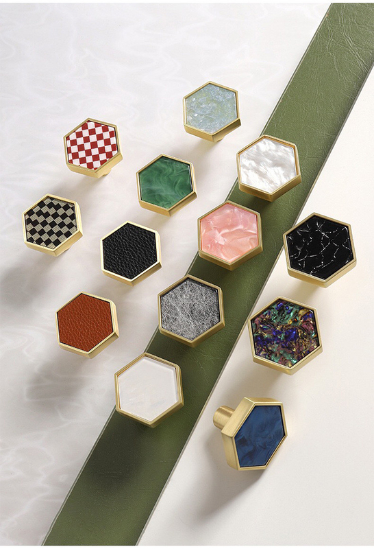 亜鉛合金の六角ノブの花の家の装飾のハンドルおよび家具の付属品